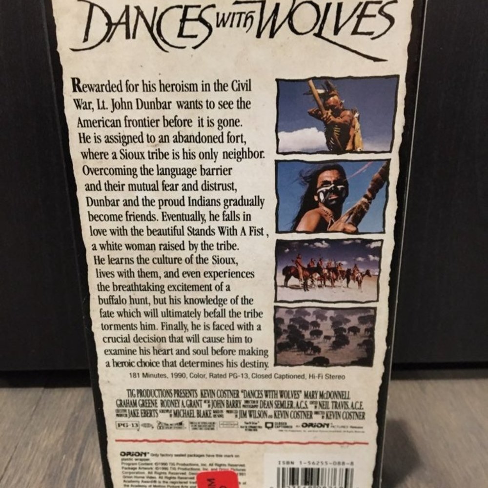 Dances With Wolves VHS Tape - Picture 3 of 5